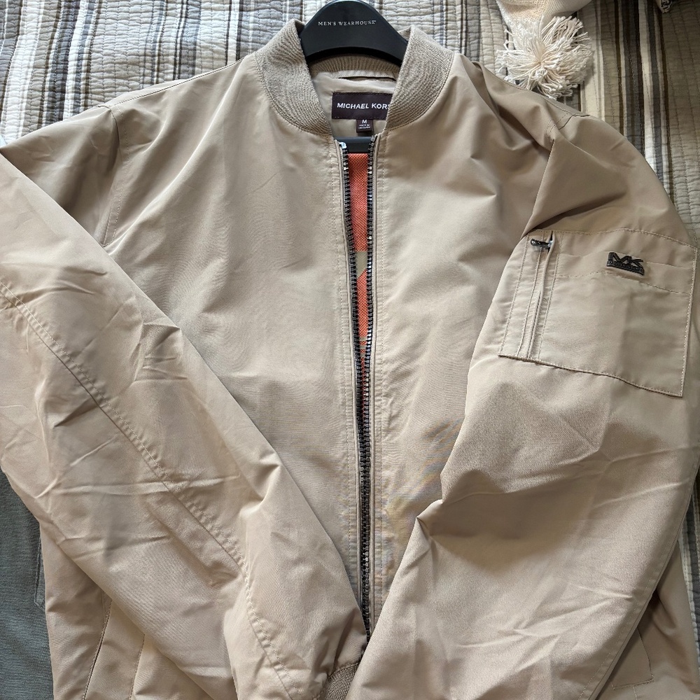 Tan bomber jacket
